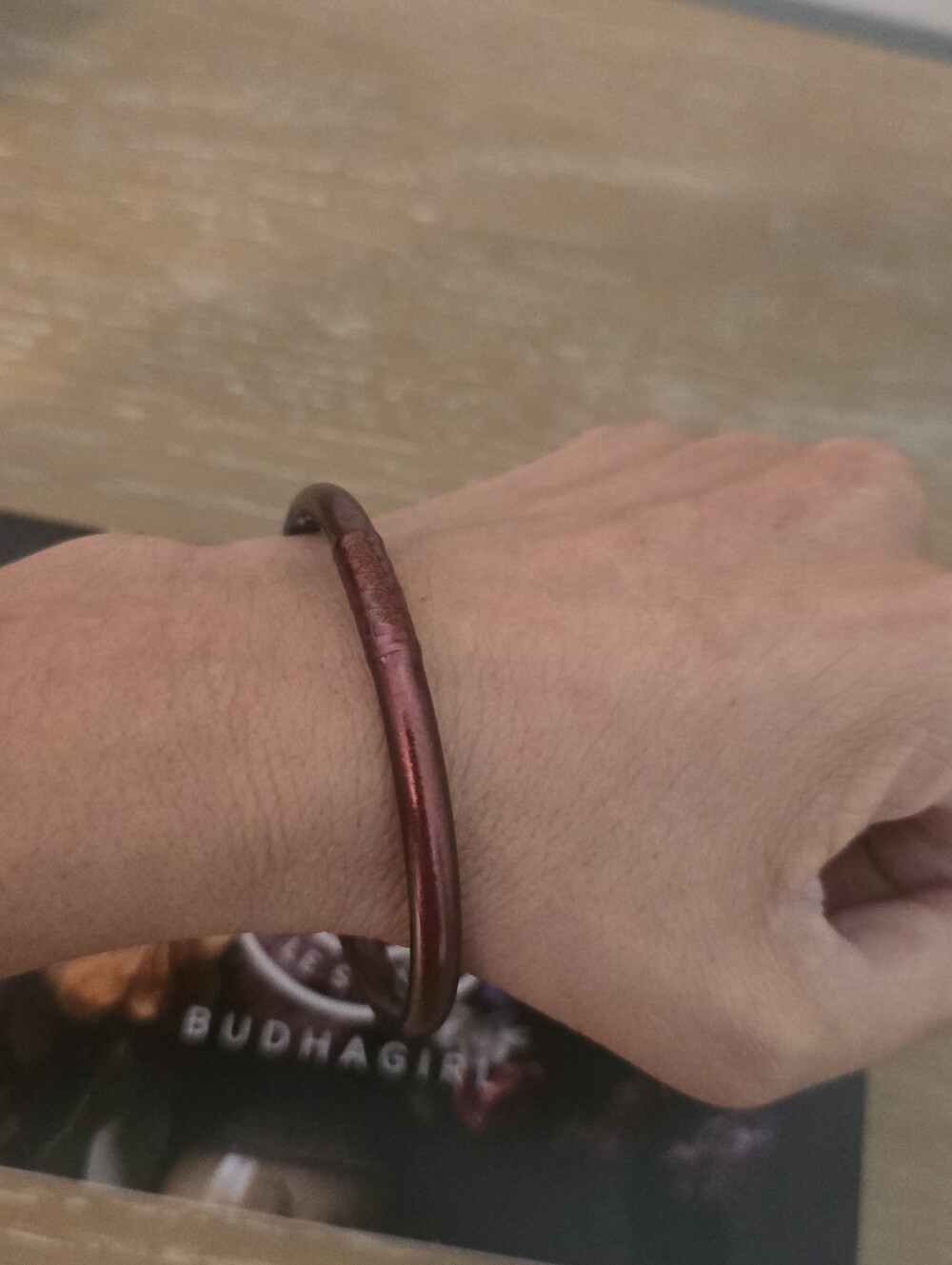 Budhagirl Single Merlot All Weather Bangle New In Large - Picture 2 of 4